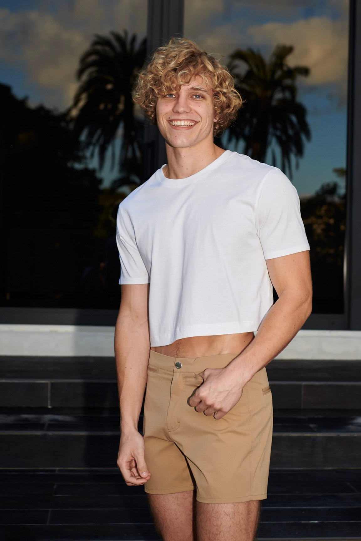 SAMMY Menswear® Midriff Tee White