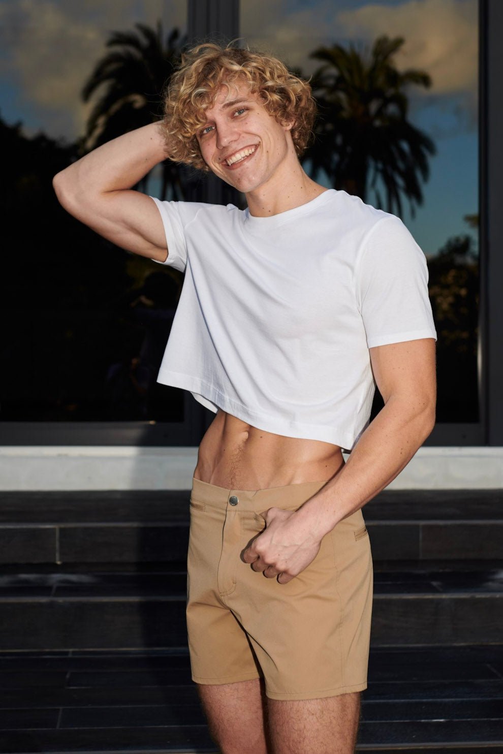 SAMMY Menswear® Midriff Tee White