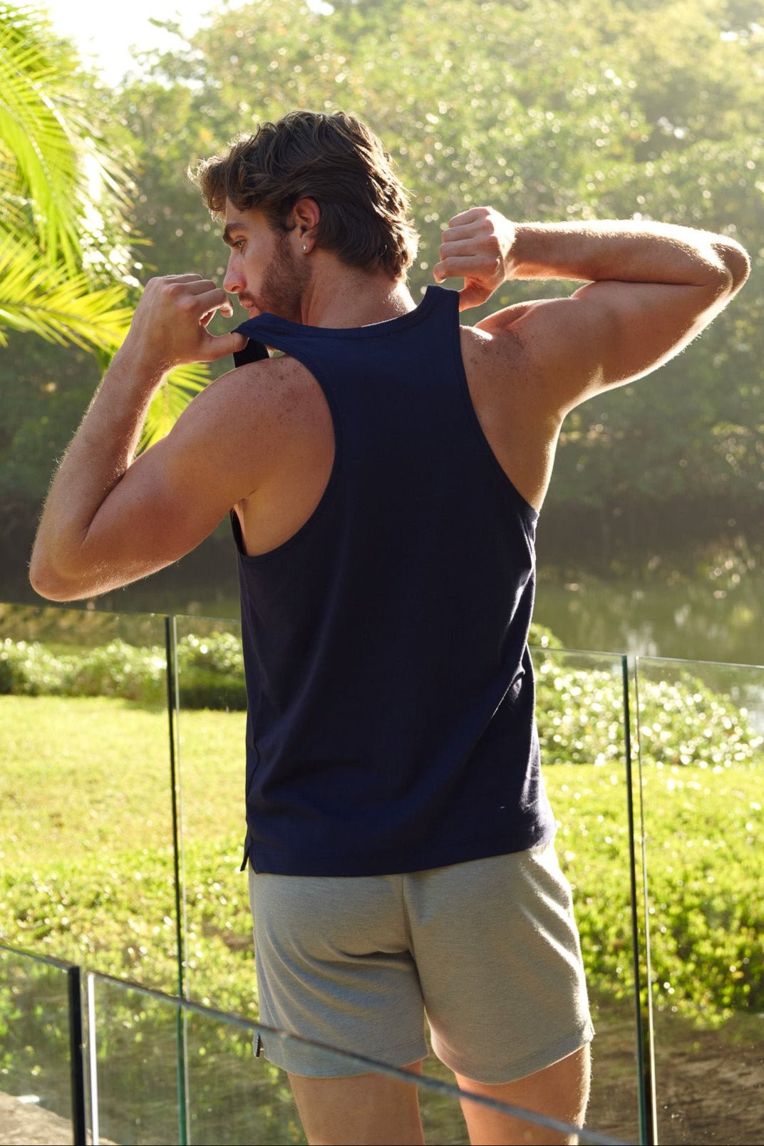 SAMMY Menswear® Racerback Tank Navy