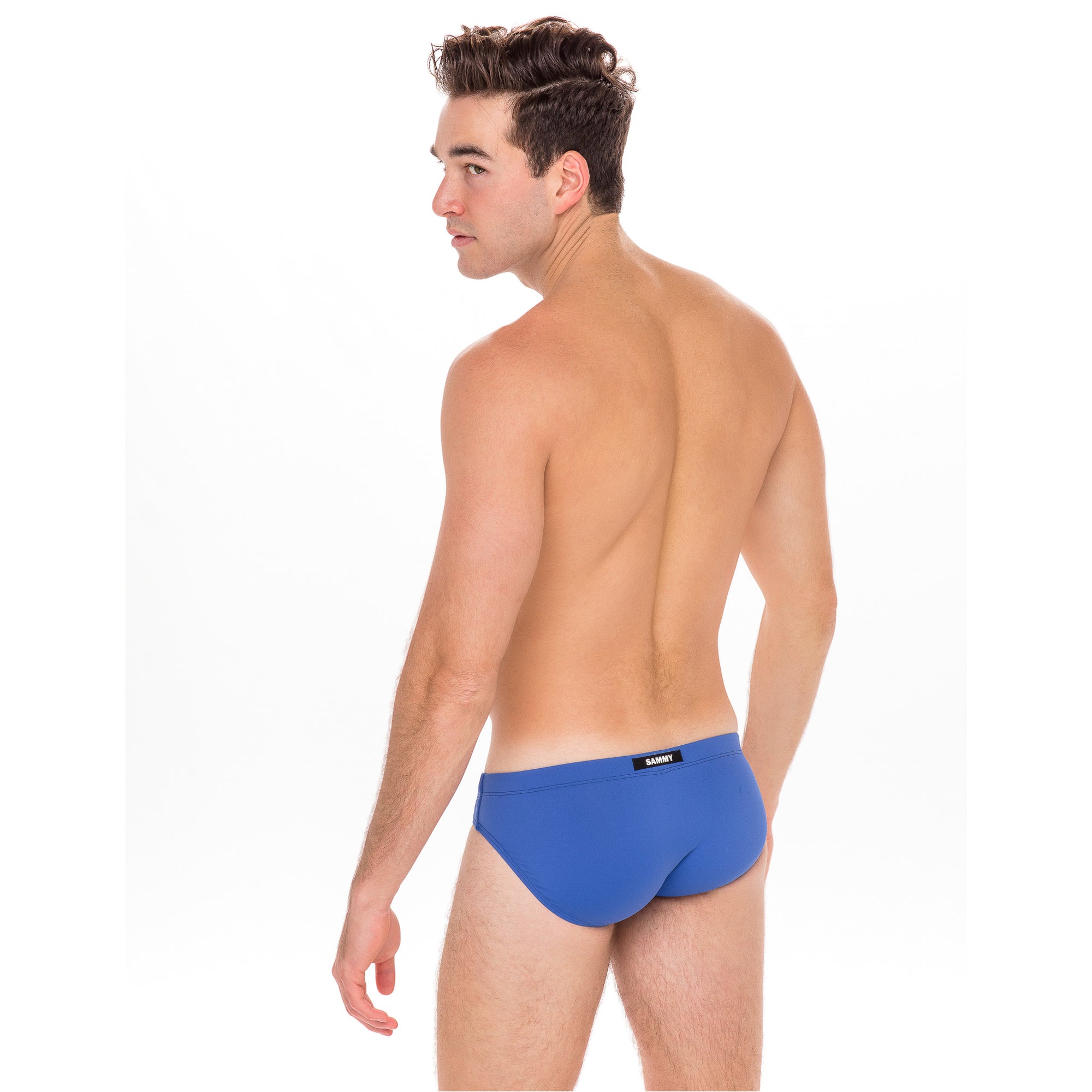 Back of Blue Classic Swim Brief 