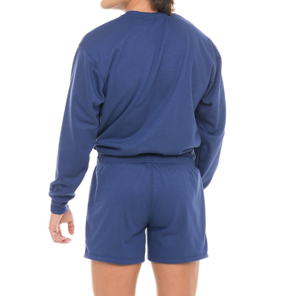 Back of Blue Leisure Crew Set