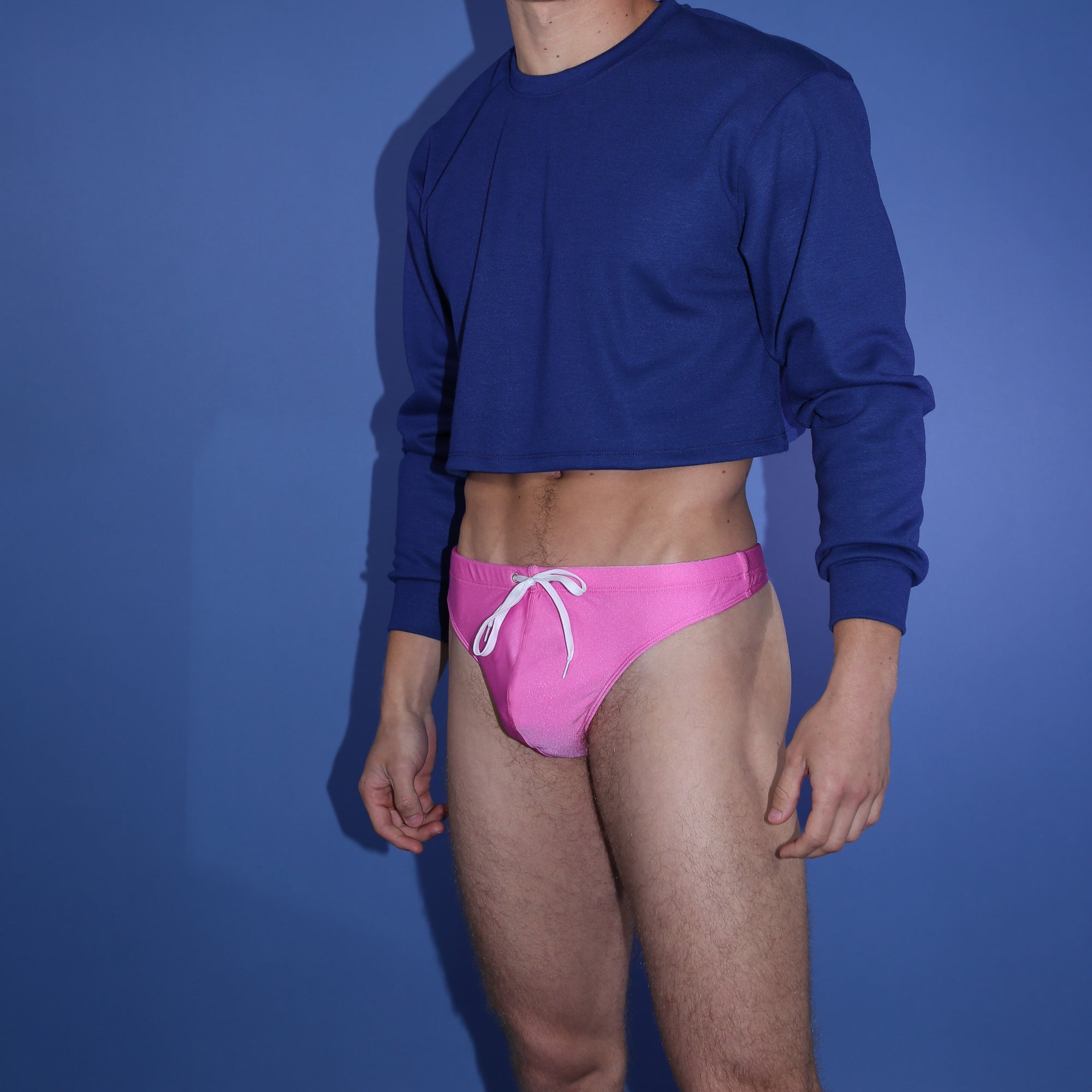 Bubblegum Shiny Swim Thong Menswear