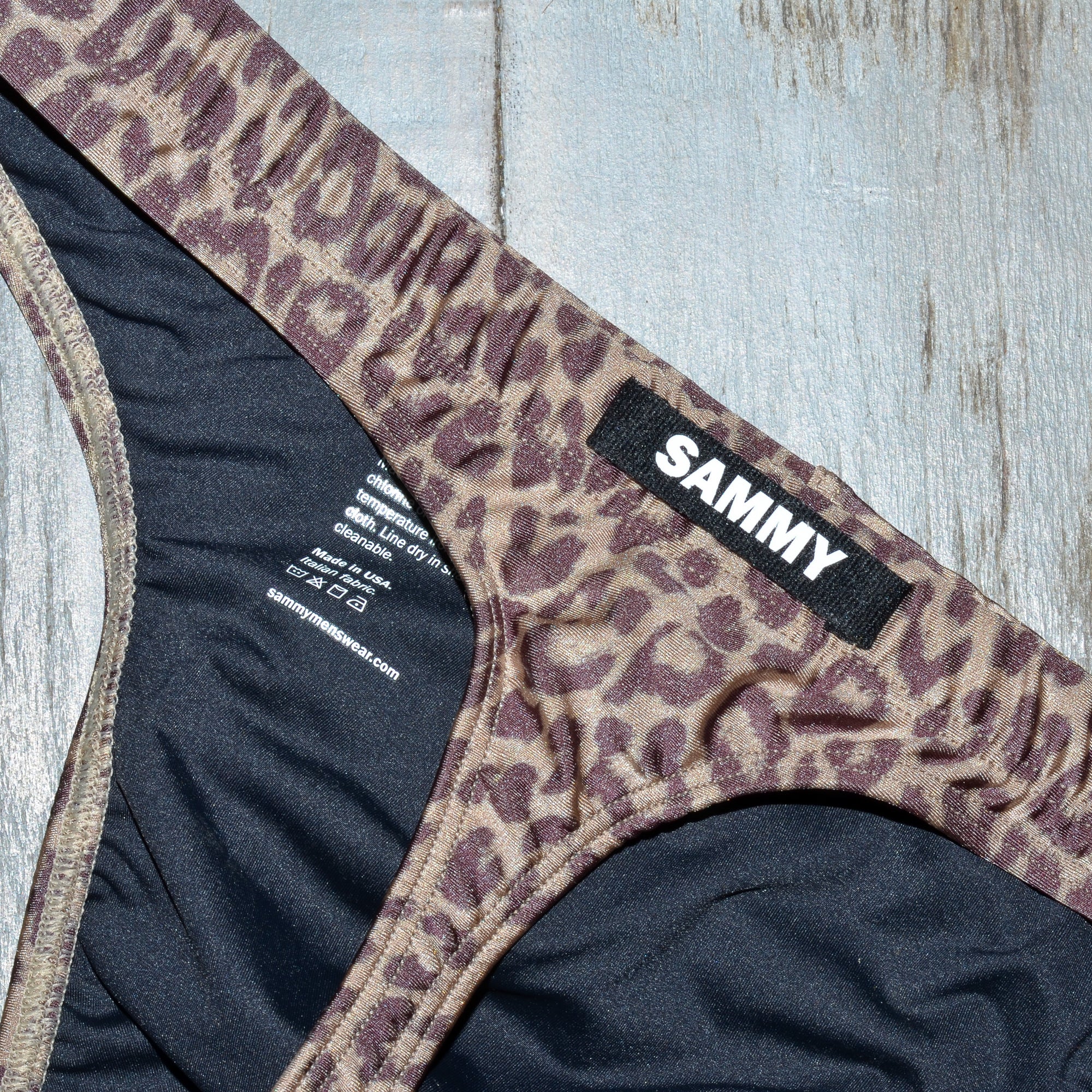 Cheetah Print Swim Thong
