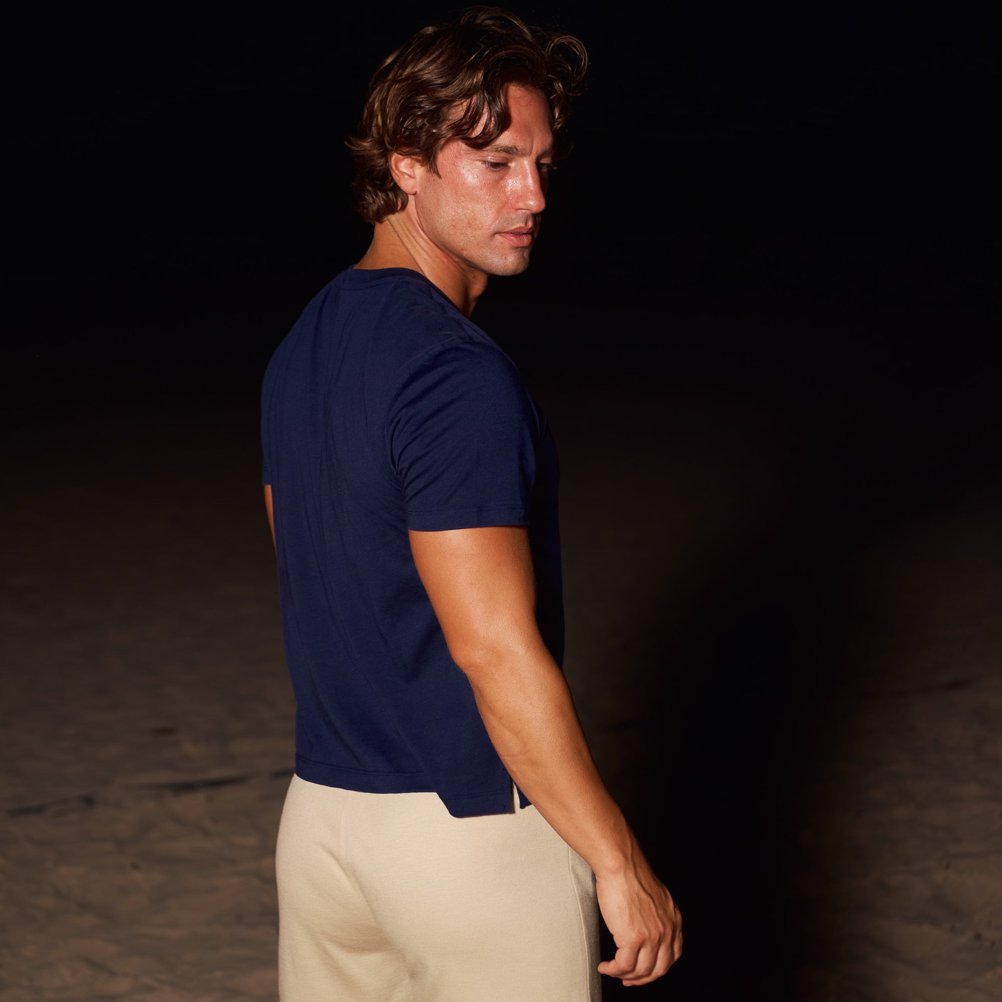 Navy Untucked Tee