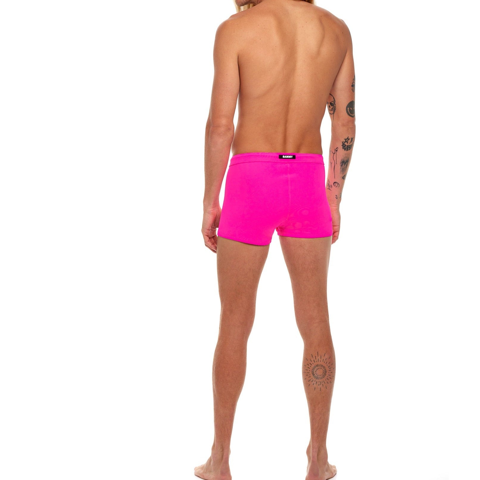 Hot Pink Eco Swim Short Back