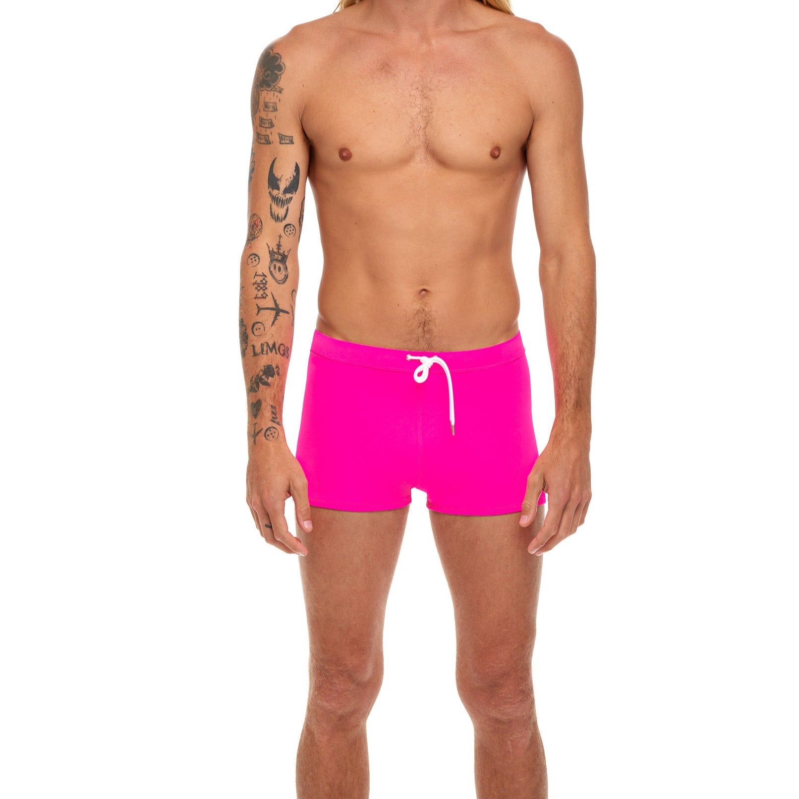 Hot Pink Eco Swim Short Front