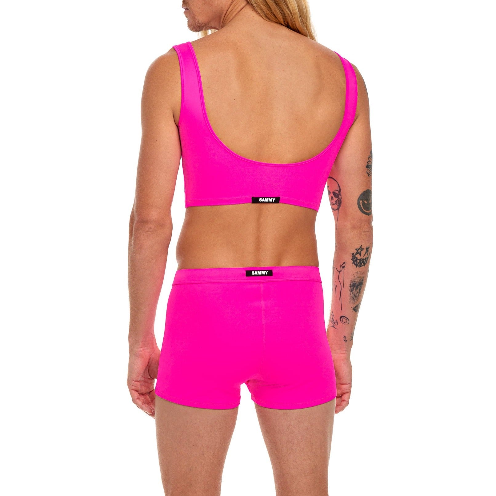 Hot Pink Versatile Swim Tank Back 