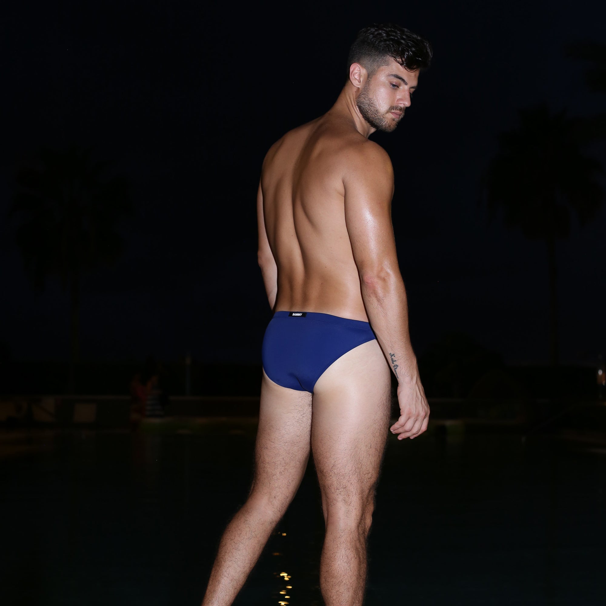 Navy Cheeky Swim Brief