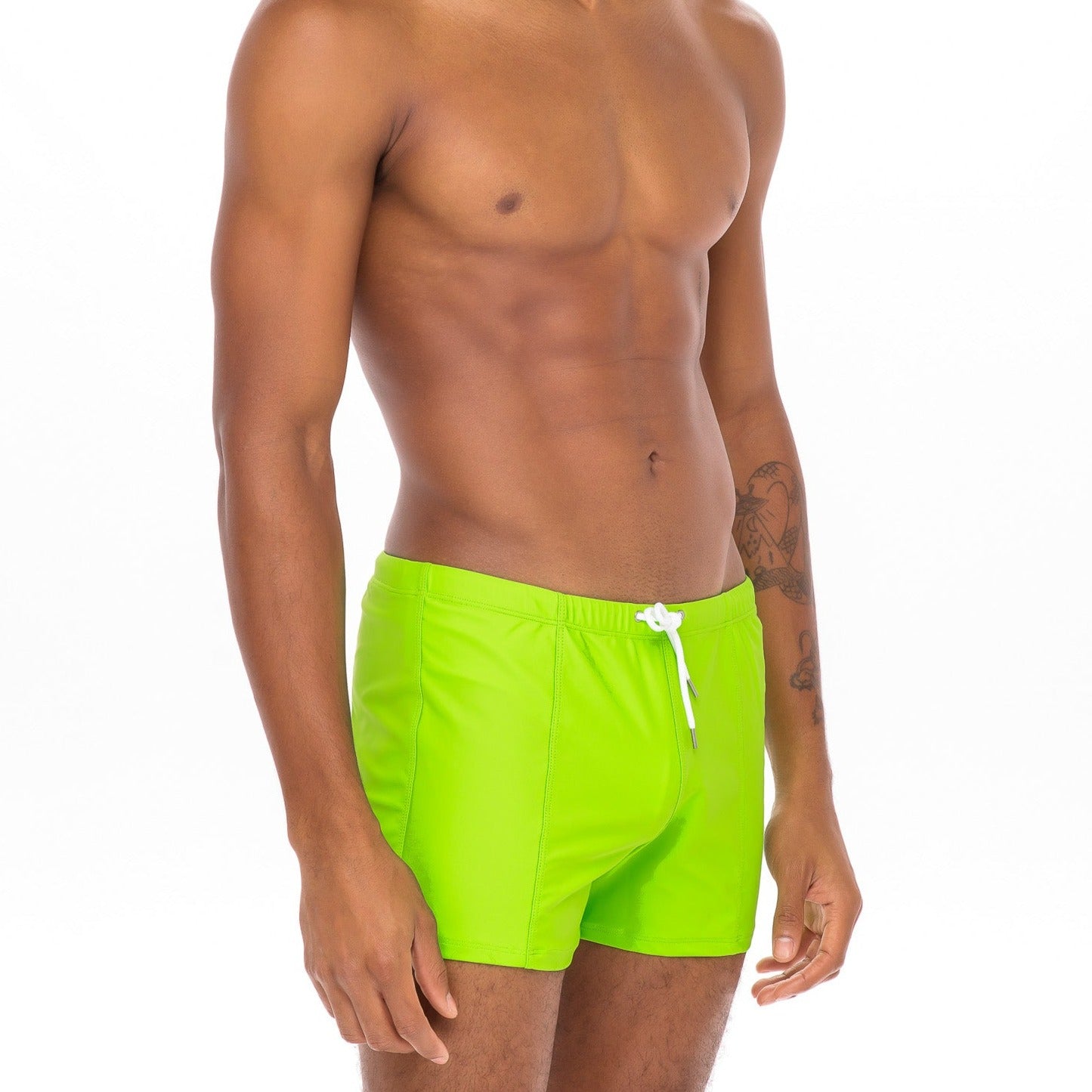 Lime Eco Swim Trunk Side View