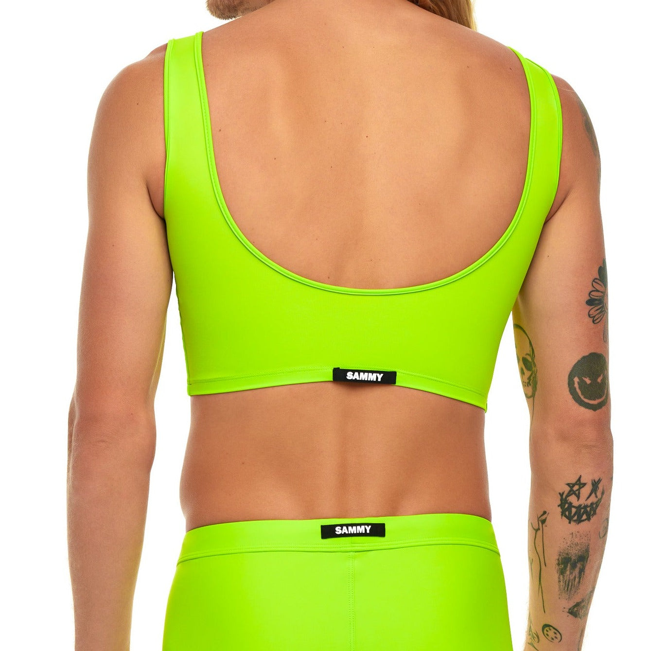 Lime Versatile Swim Tank Back View