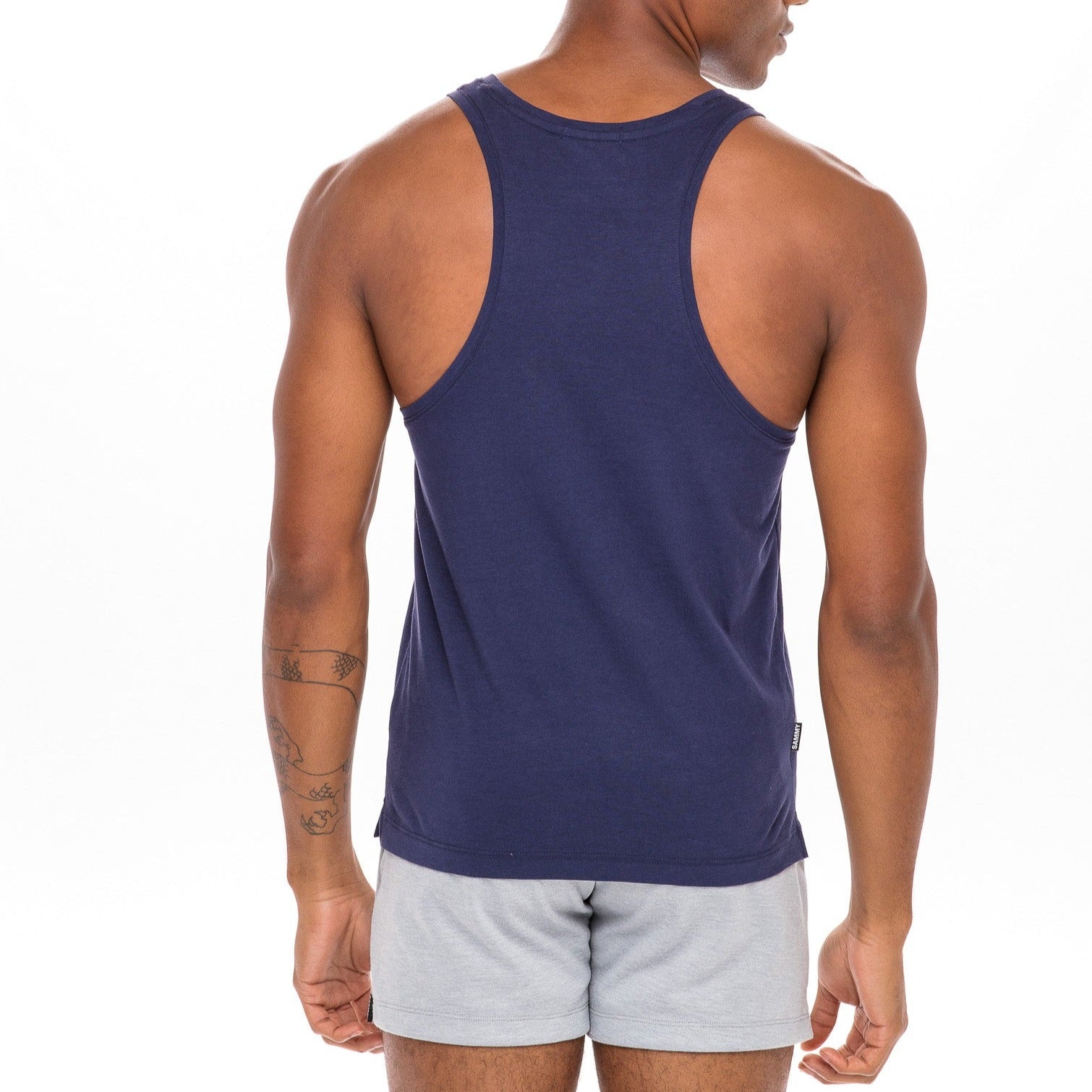 Navy Racerback Tank Back