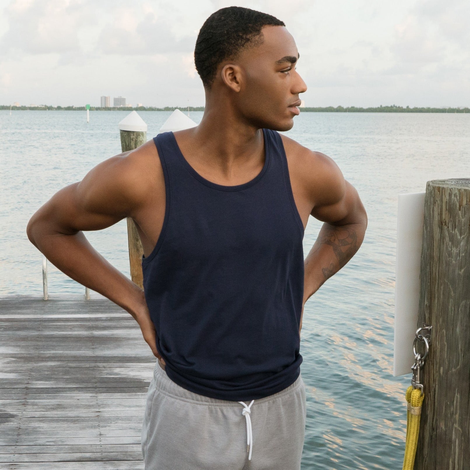 Navy Racerback Tank SAMMY Menswear