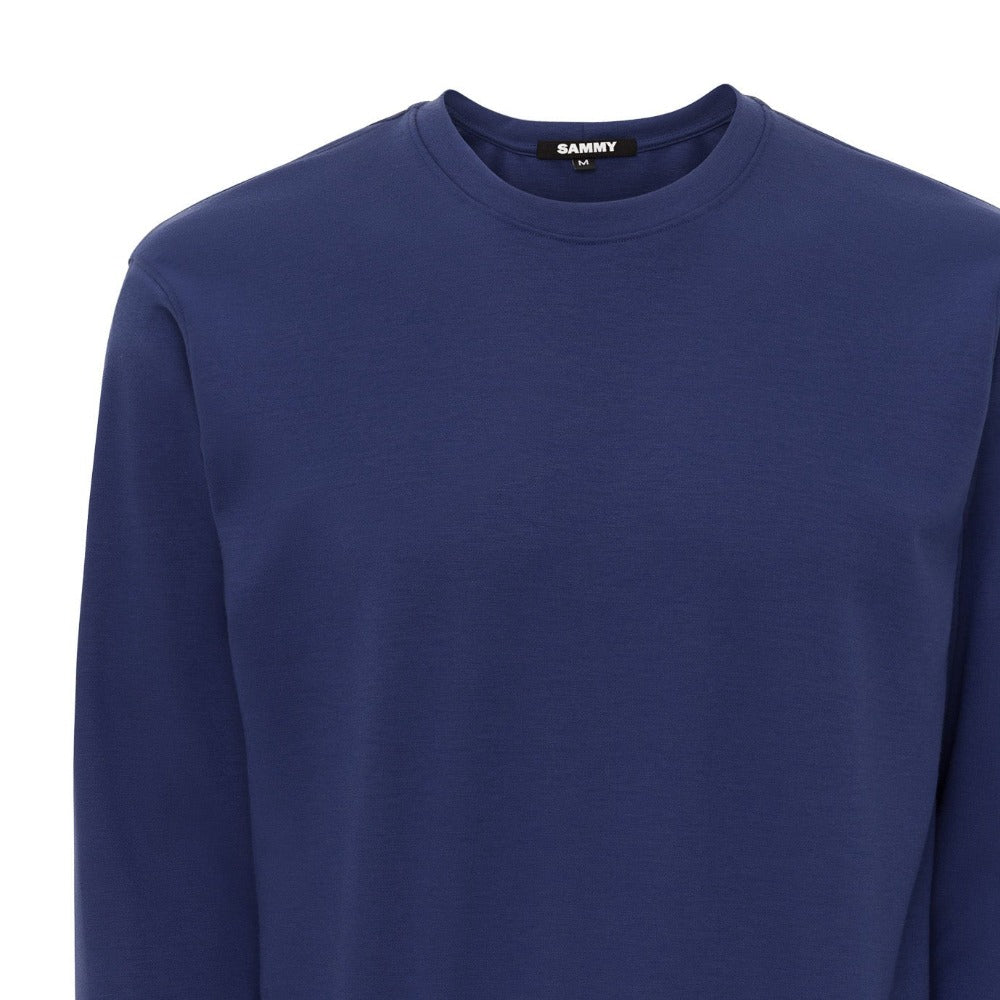 Men's Blue Leisure Crewneck Sweatshirt by SAMMY Menswear, an LGBTQ-Owned, Sustainable, American Brand