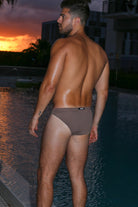 SAMMY Menswear® Cheeky Swim Brief Mocha