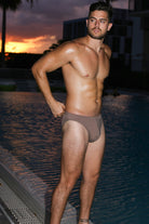 SAMMY Menswear® Cheeky Swim Brief Mocha