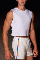 SAMMY Menswear® Midriff Muscle Tank White