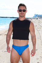 SAMMY Menswear® Midriff Muscle Tank Black