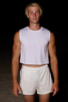 SAMMY Menswear® Midriff Muscle Tank White
