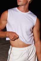 SAMMY Menswear® Midriff Muscle Tank White