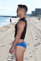 SAMMY Menswear® Midriff Muscle Tank Black