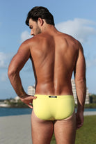 SAMMY Menswear® Reversible Swim Brief Limoncello & White