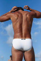 SAMMY Menswear® Reversible Swim Brief Limoncello & White