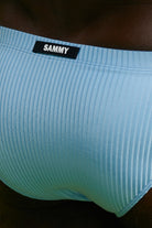 SAMMY Menswear® Ribbed Cheeky Swim Brief Powder Blue