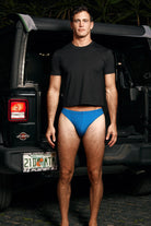 SAMMY Menswear® Ribbed Cheeky Swim Brief Oceanspray