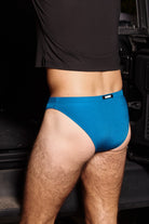 SAMMY Menswear® Ribbed Cheeky Swim Brief Oceanspray