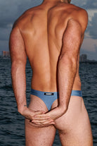 SAMMY Menswear® Shiny Classic Swim Thong Frosted Baby Blue