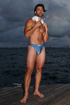SAMMY Menswear® Shiny Classic Swim Thong Frosted Baby Blue