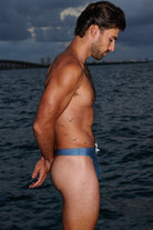 SAMMY Menswear® Shiny Classic Swim Thong Frosted Baby Blue