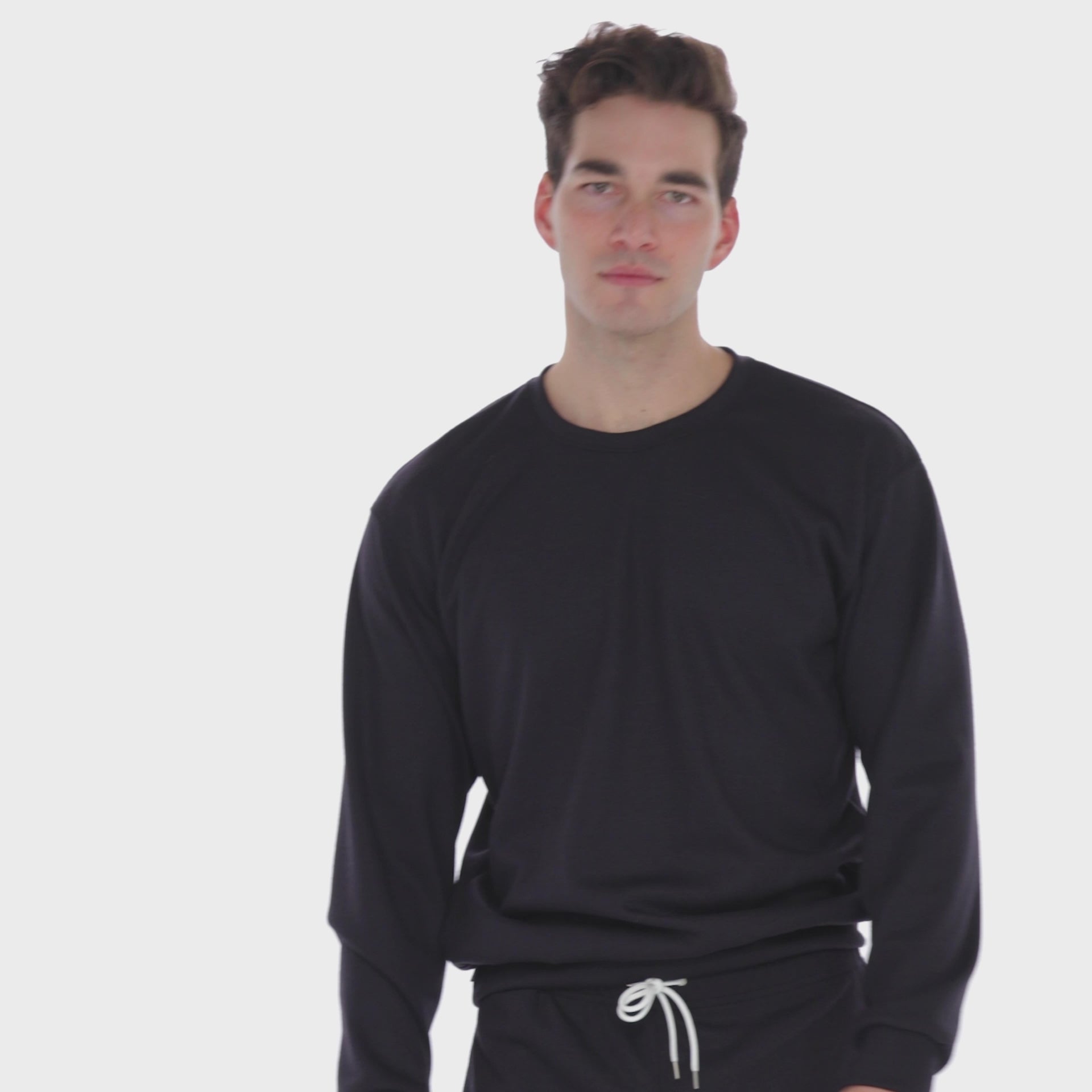 Men's Black Crewneck Sweatshirt by SAMMY Menswear, an LGBTQ-Owned, Sustainable, American Brand