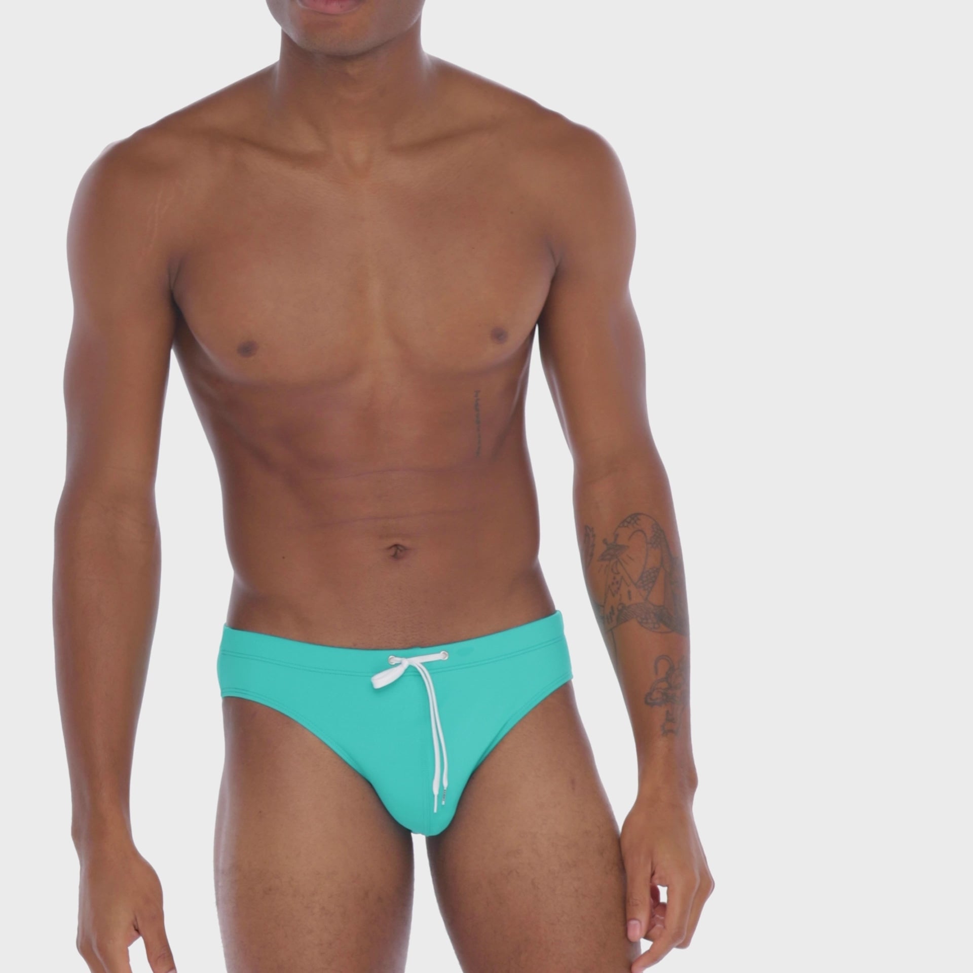SAMMY Menswear Men's Aqua Sexy Swim Brief Made in America